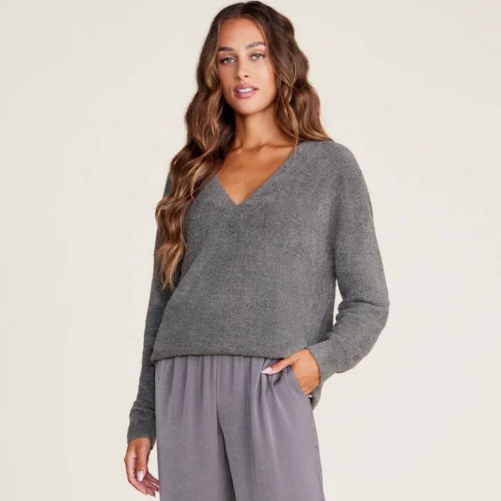Barefoot Dreams CozyChic Lite® V-Neck Seamed Pullover